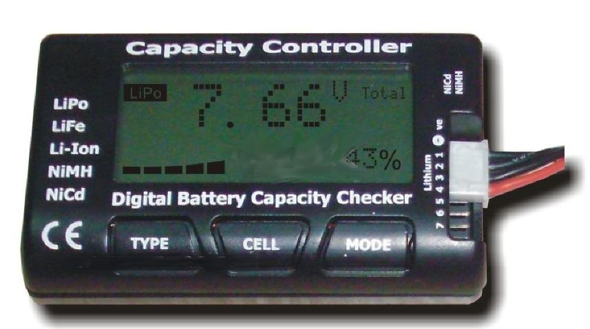 Tester batterie indicatore di tensione e capacità batteria lipo li