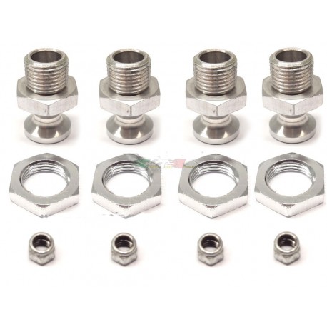 RICAMBI VRX - Kit conversione ruote da 1/10 a 1/8 in metallo 4pz