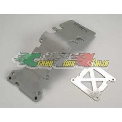 TRAXXAS 4938A - SKIDPLATE POSTERIORE IN PLASTICA + PIASTRA IN ACCIAIO INOX PER T-MAXX